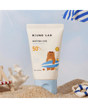 Round lab Baby Mild Sunscreen SPF 50+ PA++++ mineralinė apsauga nuo saulės 60ml.