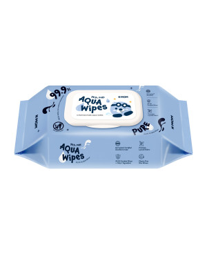 K-MOM 99.9% Pure Aqua Wipes drėgnos servetėlės, 60 vnt.