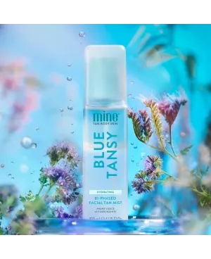 Mine tan Blue Tansy Bi-Phased dvifazė dulksna veidui 120ml.