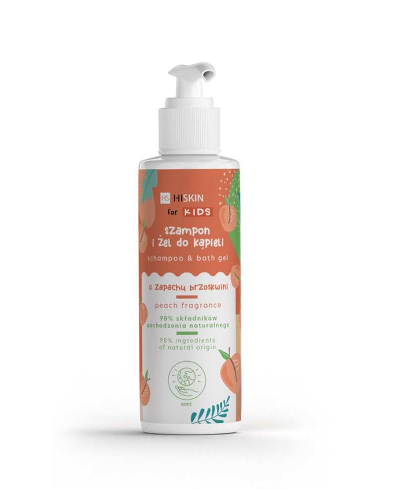 Crazy Hair Hiskin šampūnas gelis 2in1 persikų kvapo 280ml